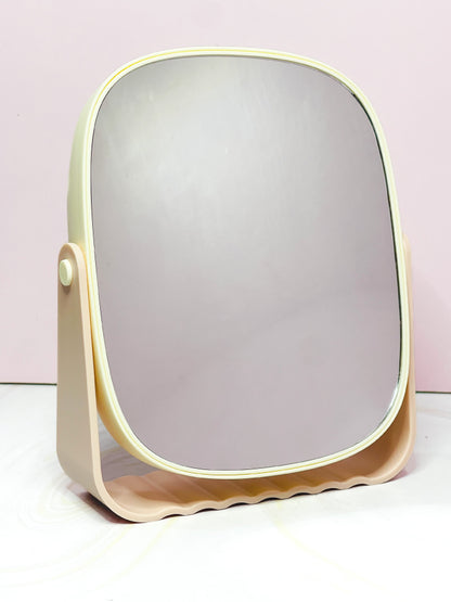 Espejo de mesa con soporte y porta brochas Ref V2686