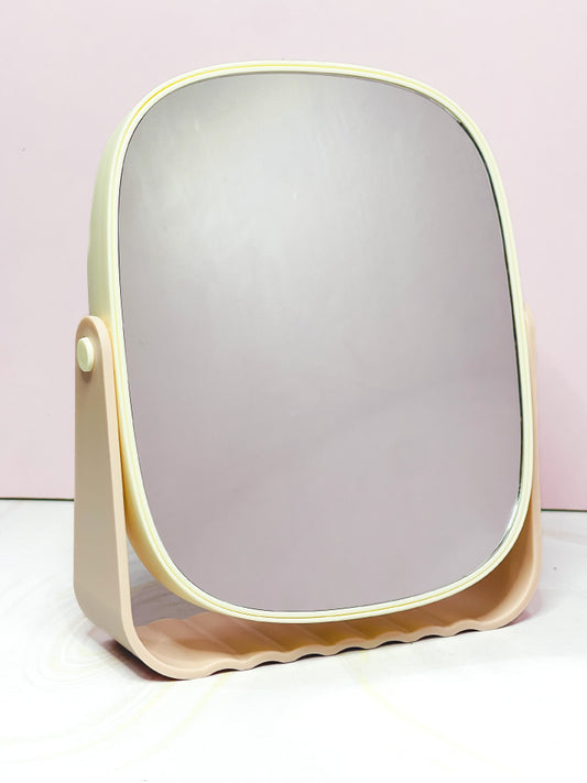 Espejo de mesa con soporte y porta brochas Ref V2686