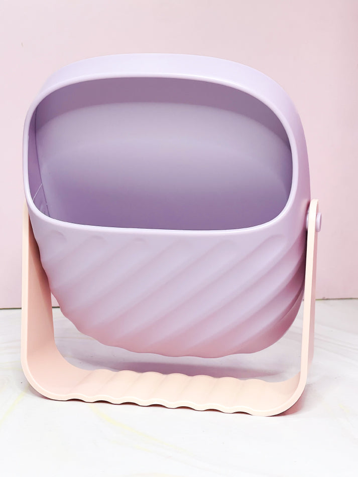 Espejo de mesa con soporte y porta brochas Ref V2686