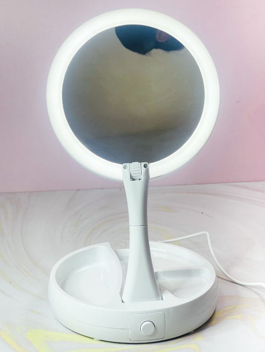 Espejo doble con luz led