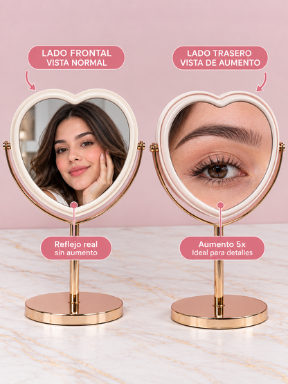 Espejo de Tocador Corazón Rosado REF OH-26-270