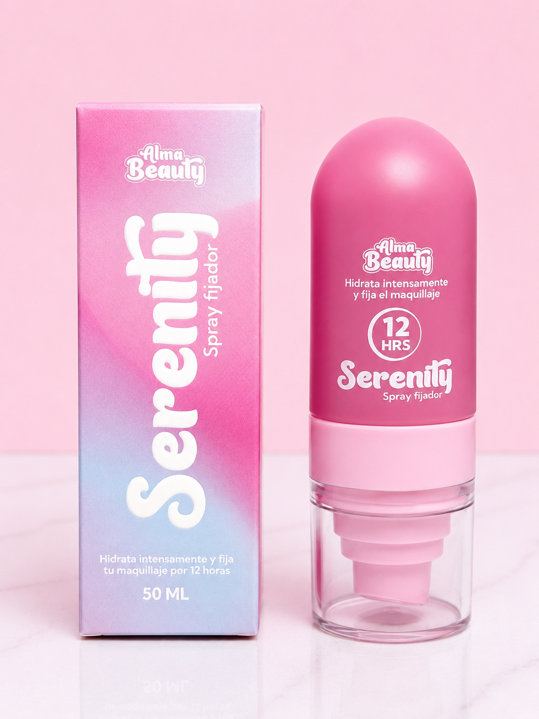 Fijador Hidratante 12 horas Serenity Rosado Alma Beauty