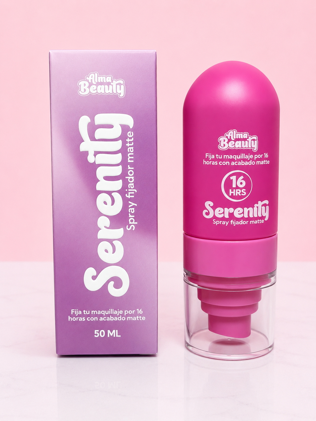 Fijador Matte 16 horas Serenity MORADO Alma Beauty