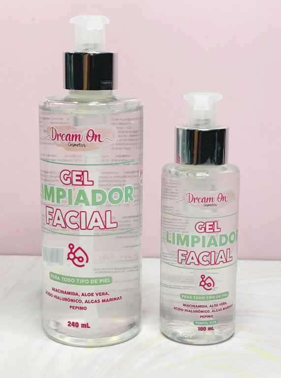 Mini Gel Limpiador facial con niacinamida tamaño viajero 100 ml Dream On Cosmetics