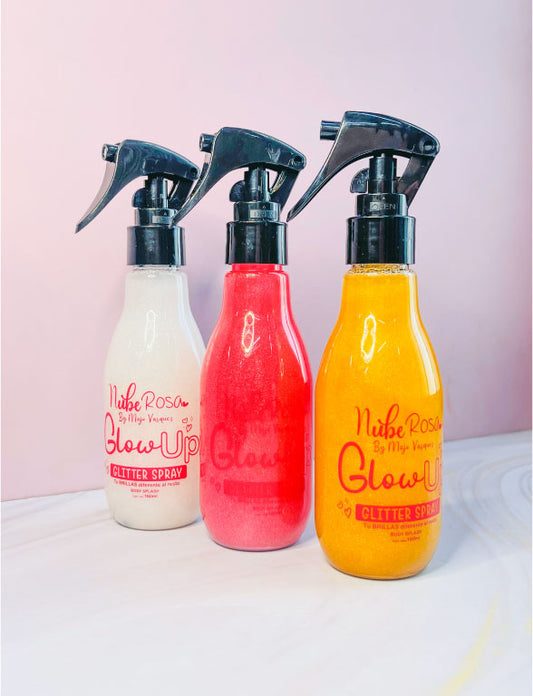 Glow Up Glitter Spray Nube Rosa