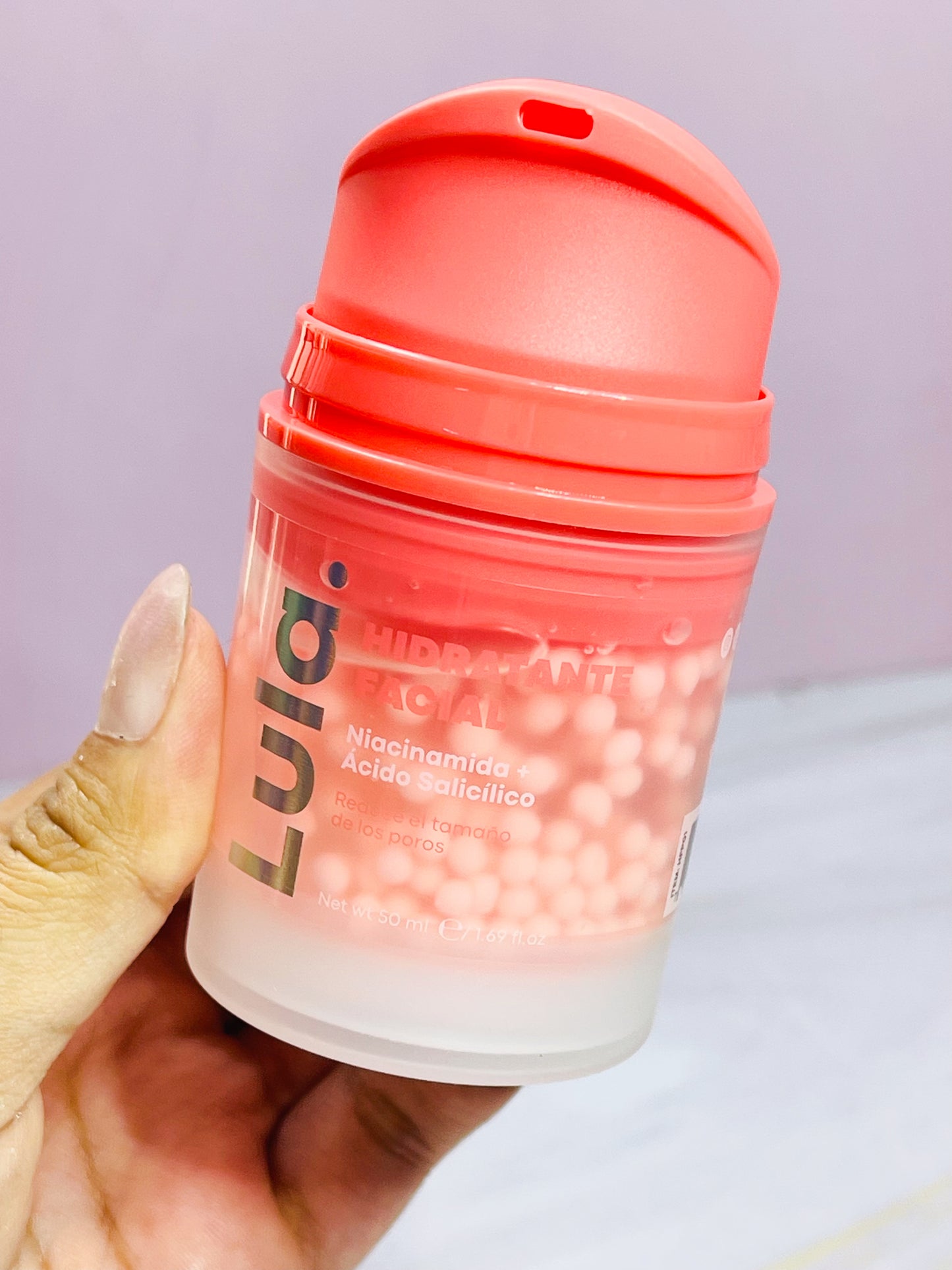 Hidratante facial con perlas ROSA Lula