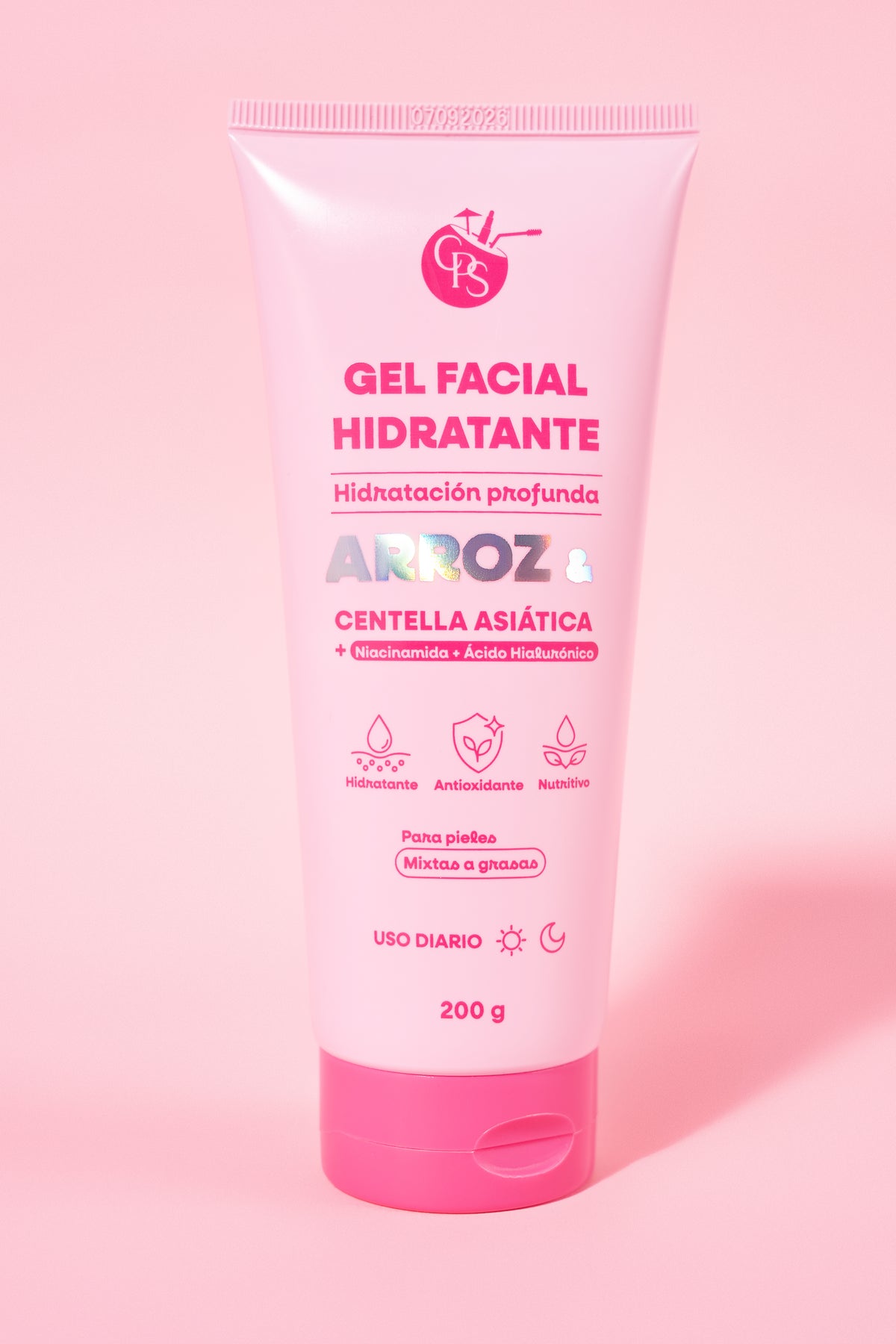 Gel Facial Hidratante de Arroz + Centella Asiática + Niacinamida 200 gr Coco Pink
