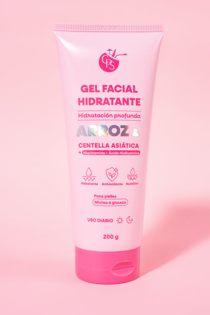 Gel Facial Hidratante de Arroz + Centella Asiática + Niacinamida 200 gr Coco Pink