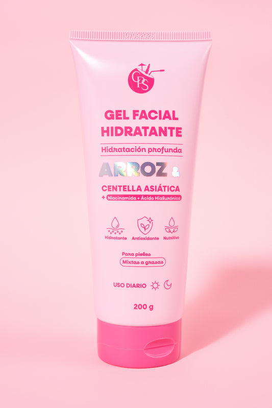 Gel Facial Hidratante de Arroz + Centella Asiática + Niacinamida 200 gr Coco Pink