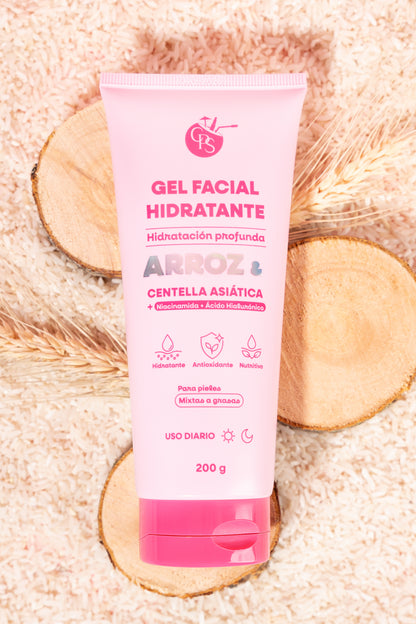 Gel Facial Hidratante de Arroz + Centella Asiática + Niacinamida 200 gr Coco Pink