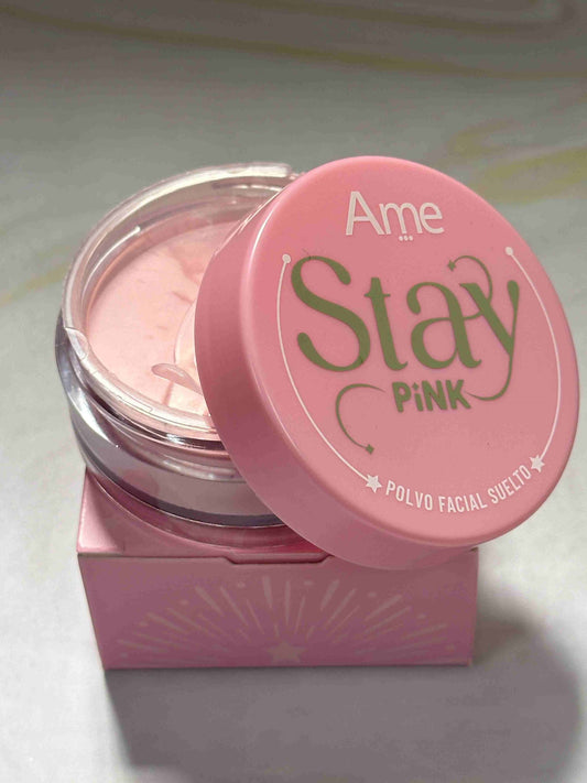 Polvo suelto rosado Stay Pink Ame