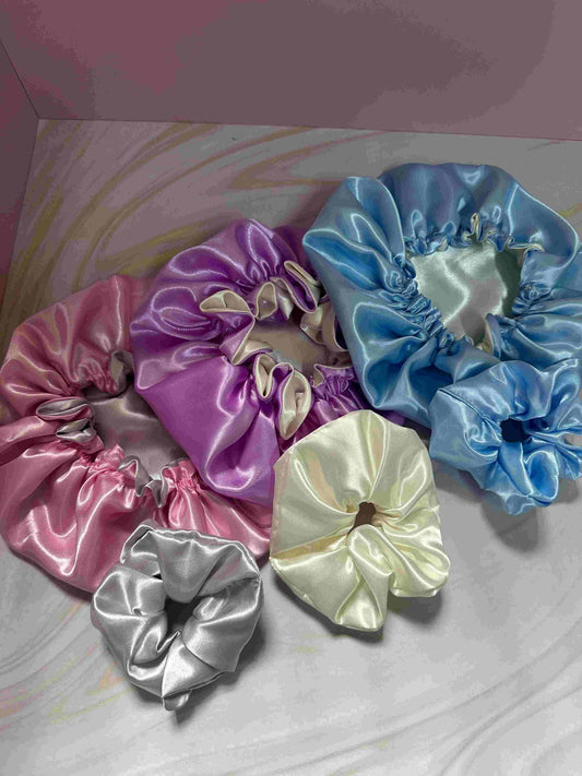Gorro de satín + scrunchie