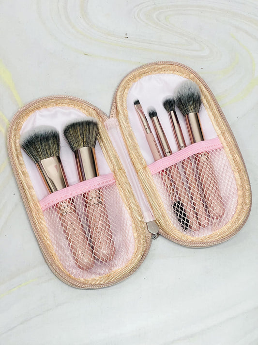 Kit de brochas Pink Travel x6 Atenea
