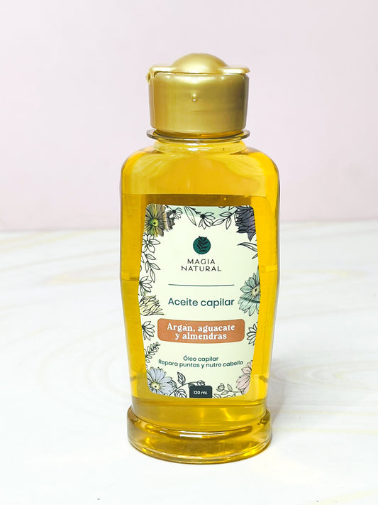 Óleo capilar árgan, aguacate y almendras Magia Natural