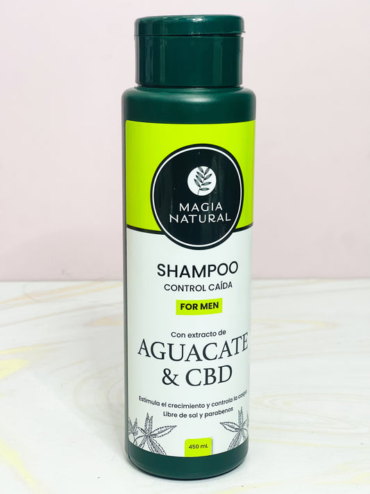 Shampoo Aguacate y CBD para hombre Magia Natural