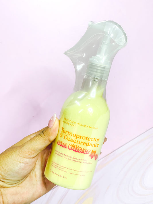 Termoprotector con Glitter Olé