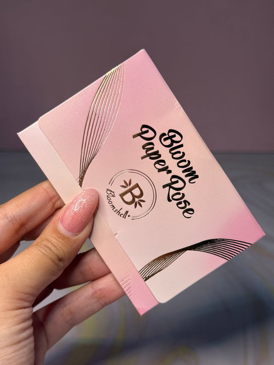 Papelitos antigrasa Bloom Paper Rose Bloomshell