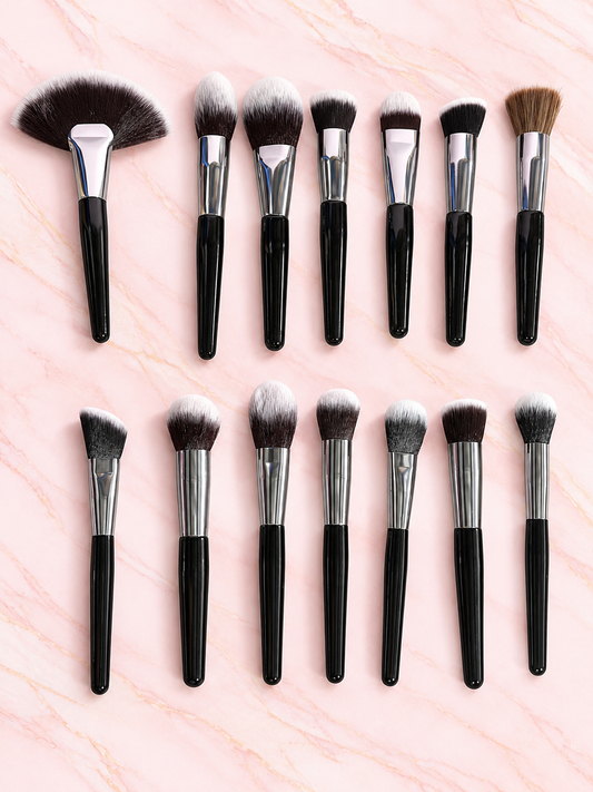 Kit Profesional Negro x 40 Brochas + Cosmetiquera Organizadora REF OH-26-094