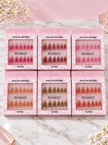 Docena de Uñas Press On Degrade para Pegar REF OH-26-251