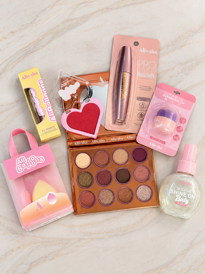 Kit Cosmetiquera + 7 productos amor y amistad Alissha