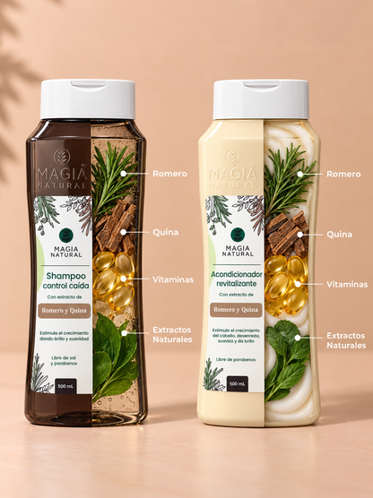 Kit Crecimiento Shampoo Romero y Quina + Acondicionador Romero y Quina Magia Natural