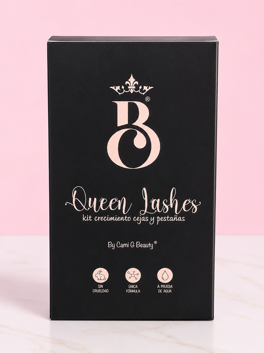 Kit Tratamiento de cejas y pestañas + Pestañina Queen Lashes By Cami G Beauty