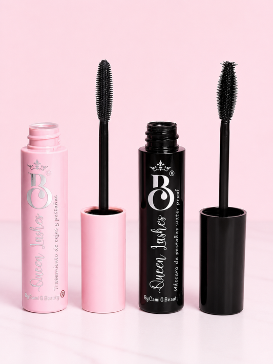 Kit Tratamiento de cejas y pestañas + Pestañina Queen Lashes By Cami G Beauty