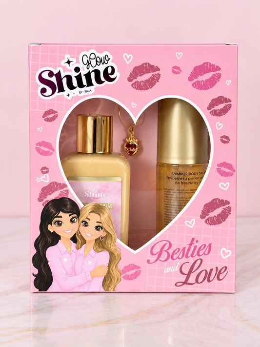Kit amor y amistad DORADO Splash + Mantequilla + Cadena Glow Shine By Yaja