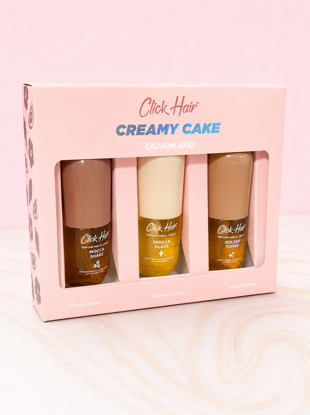 Kit perfumes minis CREAMY CAKE Mocca Shake, Vanilla Glaze, Golden Toffee) Click
