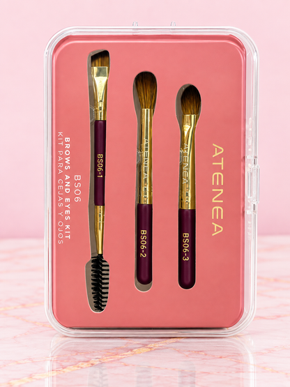 Kit de Brochas MINI para cejas + ojos Atenea