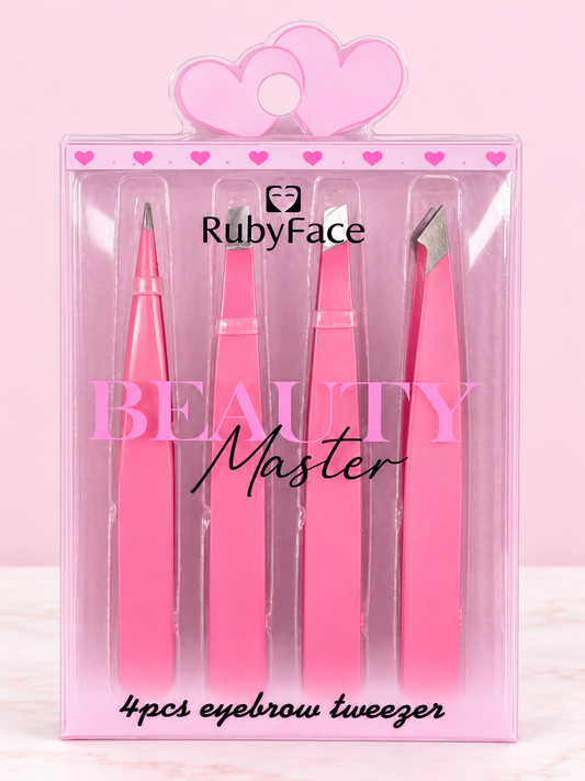 Kit de Pinzas para Cejas y Pestañas Beauty Master REF OH-26-021 Ruby Face