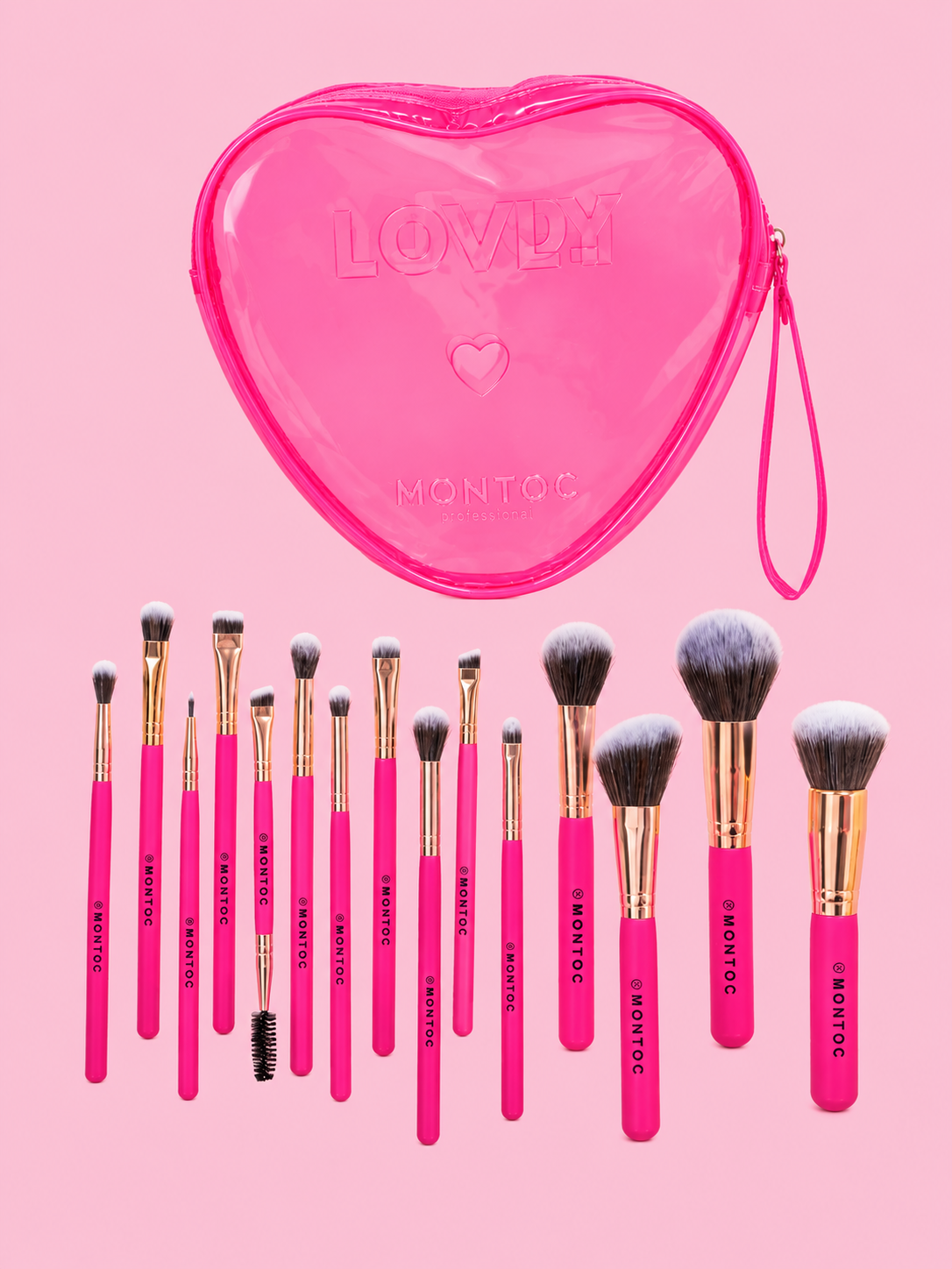 Kit de brochas corazón x15 Ref LP607 Montoc