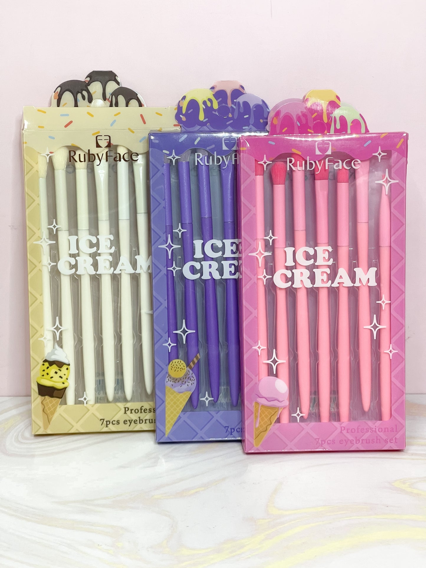 Kit de brochas de ojos x7 Ice cream Ruby Face