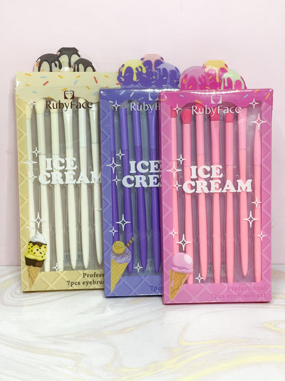 Kit de brochas de ojos x7 Ice cream Ruby Face