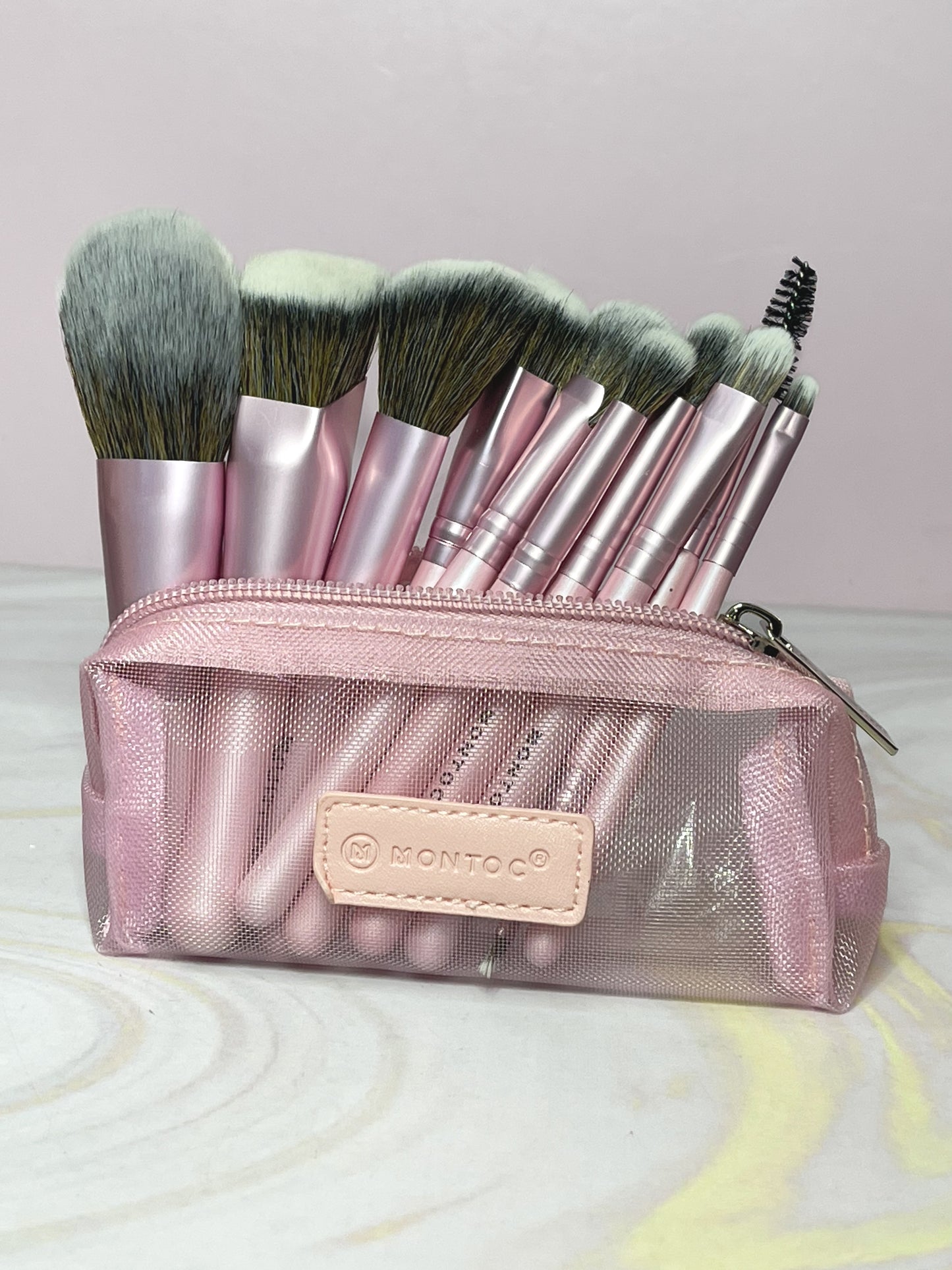 Kit de brochas viajero Ref 661 Luna Pink Montoc