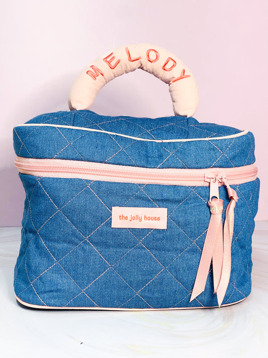 Kit de cosmetiqueras azules x3 The Jolly House