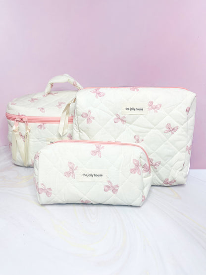 Kit de cosmetiqueras de moñito x3 The Jolly House
