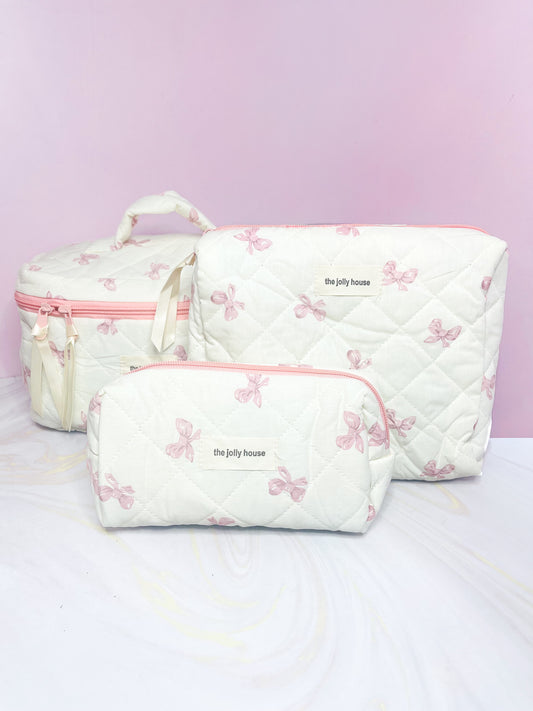 Kit de cosmetiqueras de moñito x3 The Jolly House