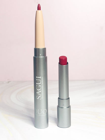 Labial en barra + delineador de labios Ref 645 Sagui