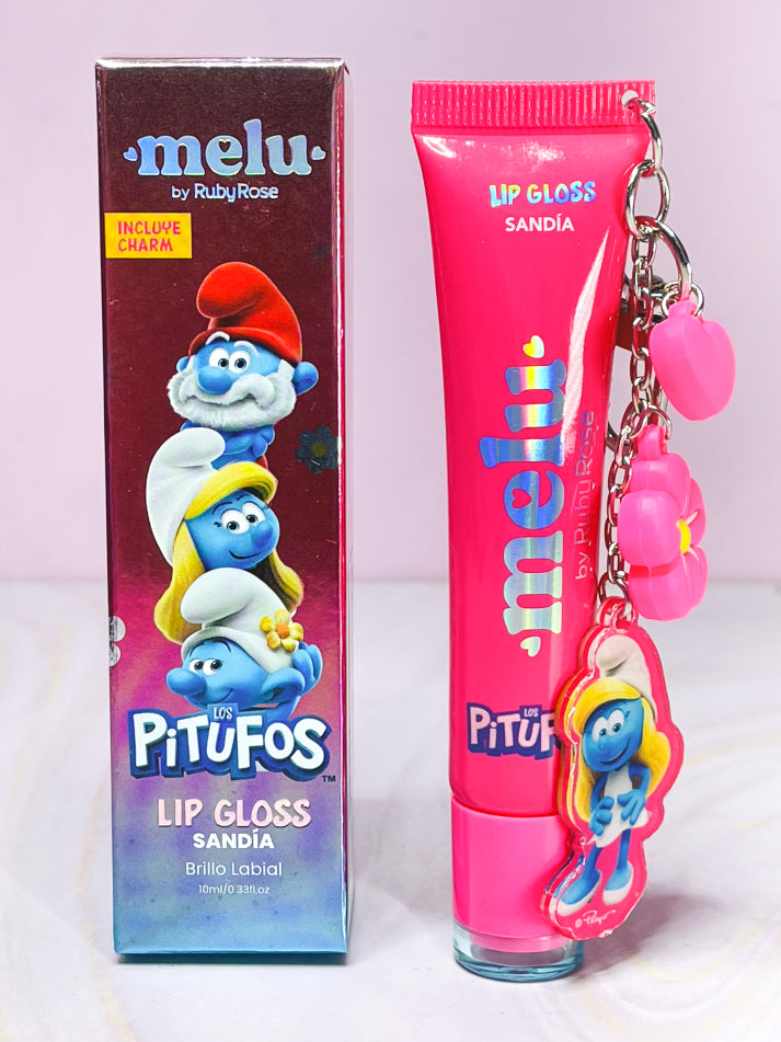 Lip Gloss Colapsible Pitufos Ruby Rose