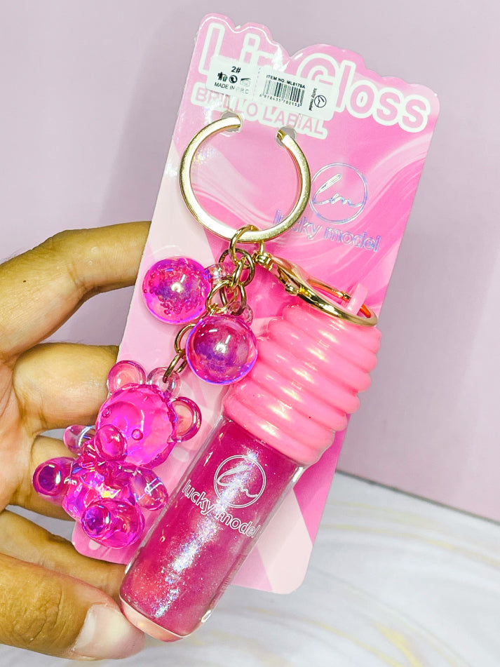 Lip Gloss con llavero de OSO Ref ML8179 Lucky Model