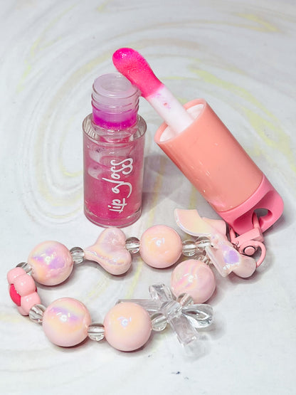 Lip Gloss con llavero de moño ML8069 Lucky Model