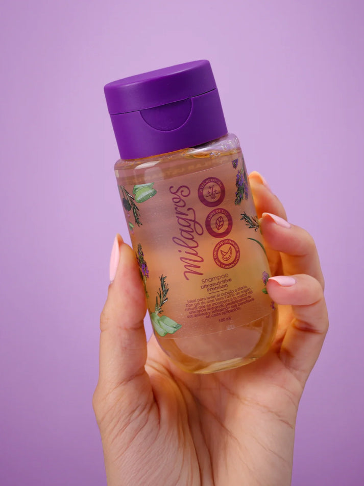 MINI Shampoo ultranutritivo tamaño viajero Milagros
