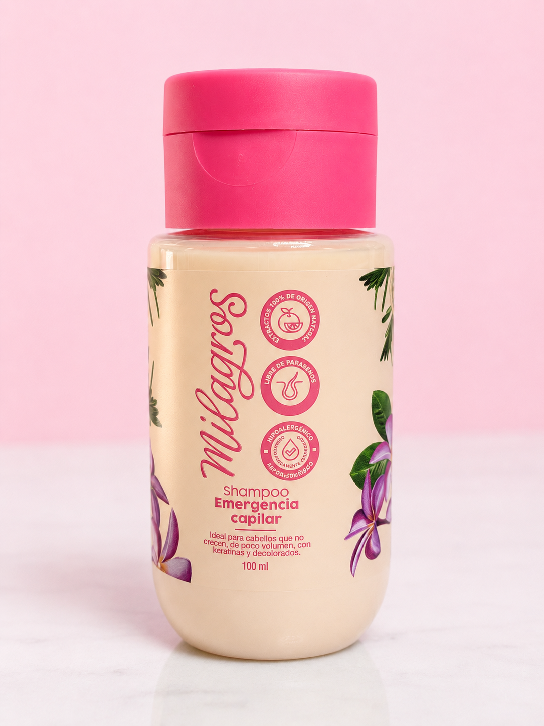 MINI Shampoo Emergencia Capilar tamaño viajero Milagros