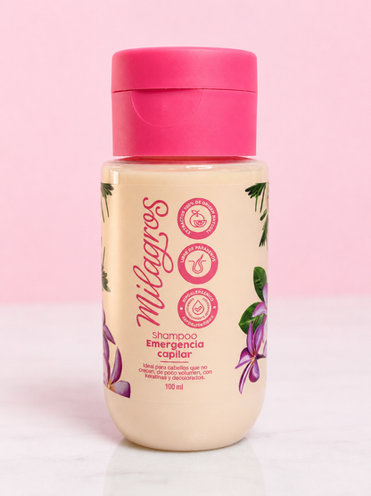 MINI Shampoo Emergencia Capilar tamaño viajero Milagros