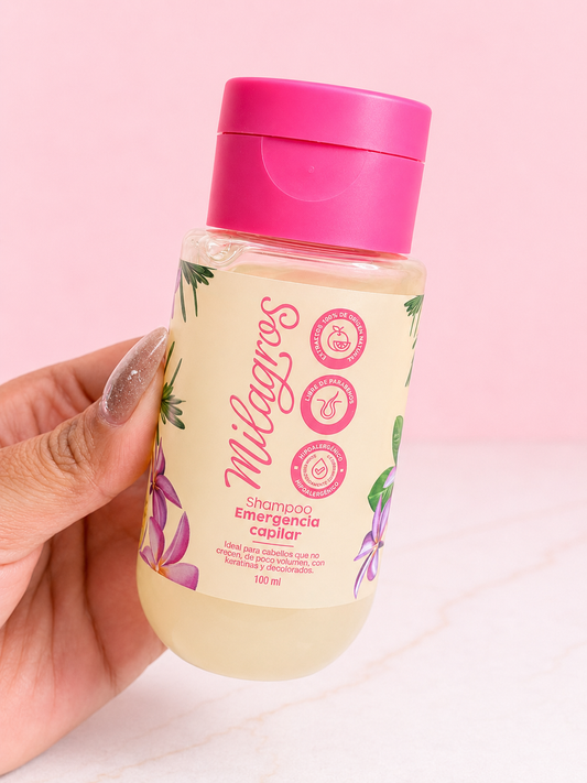 MINI Shampoo Emergencia Capilar tamaño viajero Milagros