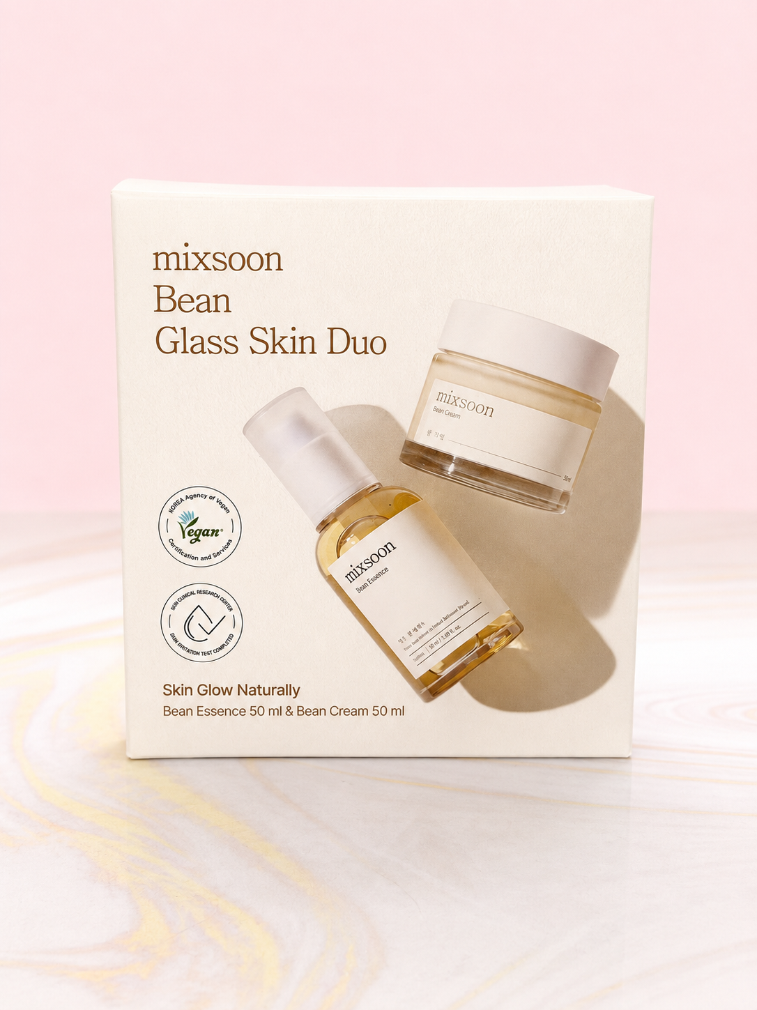 Bean Glass Skin Duo (Bean Essence + Bean Cream) Mixsoon
