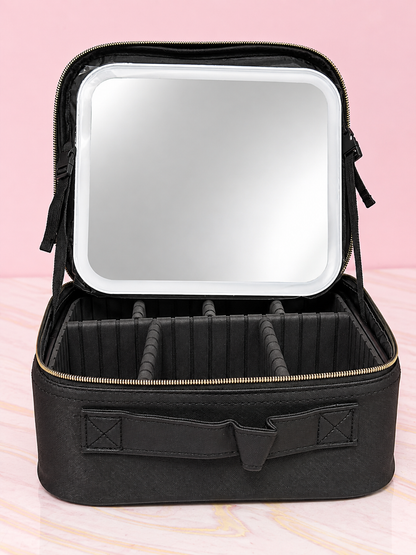 Maleta MEDIANA CUADRADA con espejo Led REF OH-26-275
