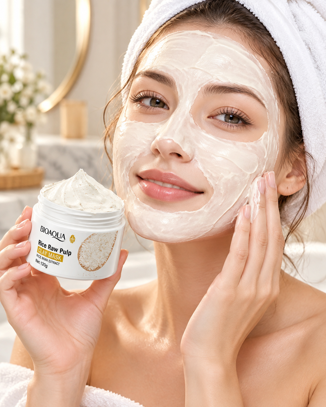 Mascarilla Facial de Arcilla de Arroz Bioaqua