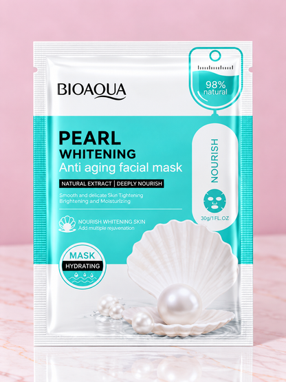 Mascarilla Facial en Velo Rejuvenecedora de Perlas Bioaqua